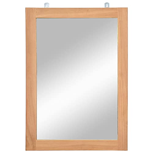 BURRY Wall Mirror Solid Teak 19.7 x27.6 ,Mirrors-10.08lbs, großer Spiegel Wand rund