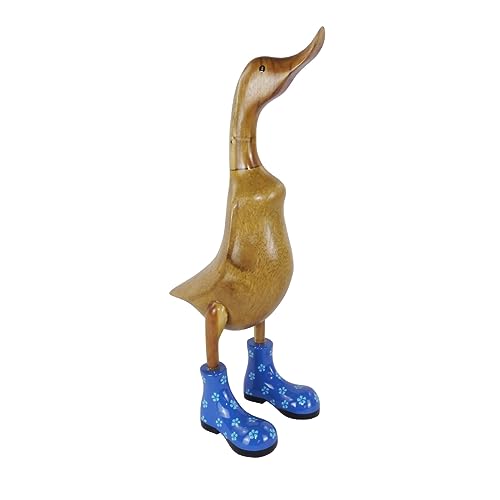 trendforge® - Handgefertigte Deko-Enten aus Teakholz - Vielfältige Modelle - Natürliche und hochwertige Holzfiguren für den Innen- und Außenbereich - einzigartiges Geschenk