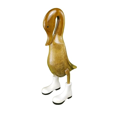trendforge I Handgefertigte Deko-Enten aus Teakholz I Vielfältige Modelle I Natürliche und hochwertige Holzfiguren für den Innen- und Außenbereich I einzigartiges Geschenk