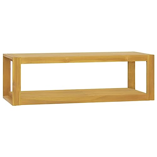 Lauuoeriau Schränke & Aufbewahrung, Aufbewahrungsschränke & Schließfächer, Wandmontierter Badezimmerschrank, 110 x 45 x 35 cm, Massivholz, Teakholz