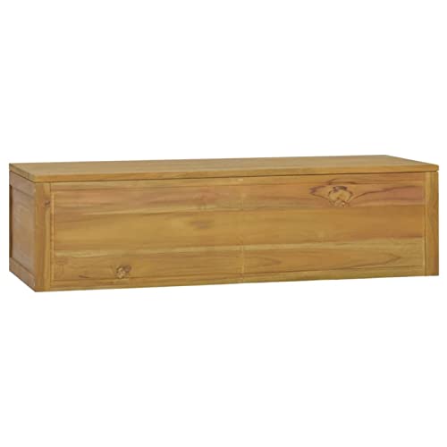 Xichuzi Wand-Badschrank, Bad Kommode, Badezimmer Möbel, Badzimmer Schrank, Bad Schrank, Hängeschrank, Wandschrank, 110x45x30 cm Teak Massivholz