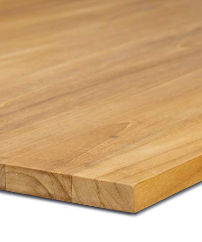 BioMaderas Teak Massivholz Regalboden 18mm Stärke/Tischplatte/Arbeitsplatte/Möbelbauplatte/Zuschnitt/FSC® 100% durchgehend