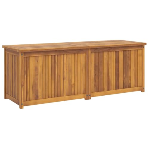 vidaXL Gartenbox Aufbewahrungsbox Auflagenbox Kissenbox Box Kiste Truhe Gartentruhe Holztruhe Gartenmöbel 150x50x55cm Massivholz Teak