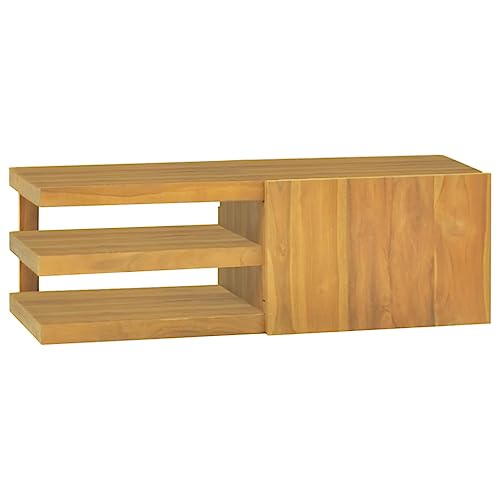 Lauuoeriau Schränke & Aufbewahrung, Aufbewahrungsschränke & Schließfächer, Wandmontierter Badezimmerschrank, 90 x 40 x 30 cm, Massivholz, Teakholz
