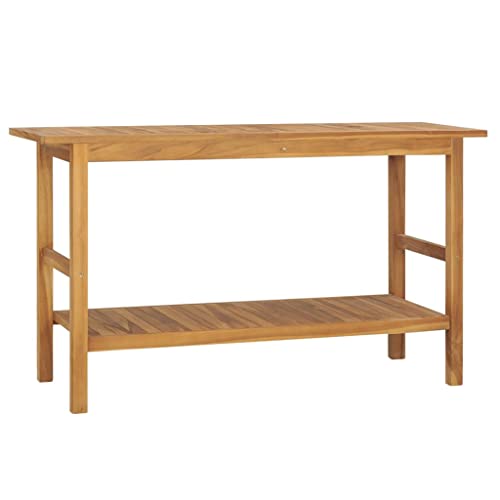 INLIFE Waschtisch Massivholz Teak 132x45x75cm,Braun,19.86KG