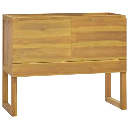 ShGaxin Badschrank 90x45x75 cm Massivholz Teak, Bad Kommode, Badezimmer Möbel, Badzimmer Schrank, Aufbewahrungsschrank, Bad Schrank - 338248