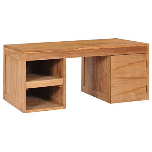 MOBCANT Couchtisch, Wohnzimmertisch Sofa Tisch Side Table Betttisch Geeignet für Büro Hotel Schlafzimmer Teehaus 90x50x40 cm Massivholz Teak