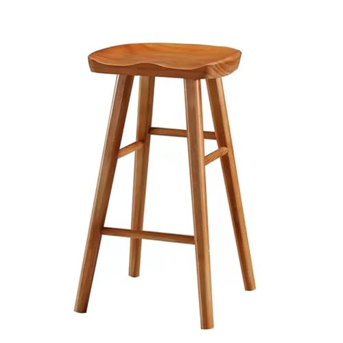 Barhocker aus massivem Holz, Eiche, Esszimmerstuhl, rückenfrei, Bistro-Barhocker, 76,2 cm Höhe, Bauernhaus, hoher Hocker, Teakholz, 74,9 cm Größe