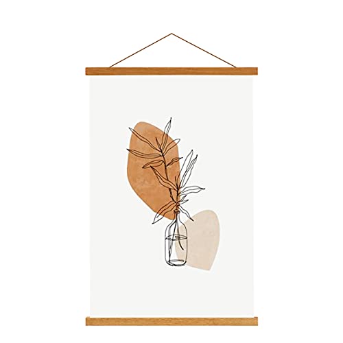Sanauto B3 Posterleiste Posterschiene Posterleisten 40CM, Magnet Magnetische Holz Poster Aufhänger Halter Rahmen Leisten Bilder Bild Bilderleiste Bilderrahmen 40x60 40x50 (40cm, Teak)