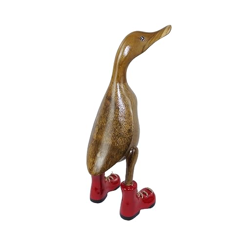 trendforge I Handgefertigte Deko-Enten aus Teakholz I Vielfältige Modelle I Natürliche und hochwertige Holzfiguren für den Innen- und Außenbereich I einzigartiges Geschenk
