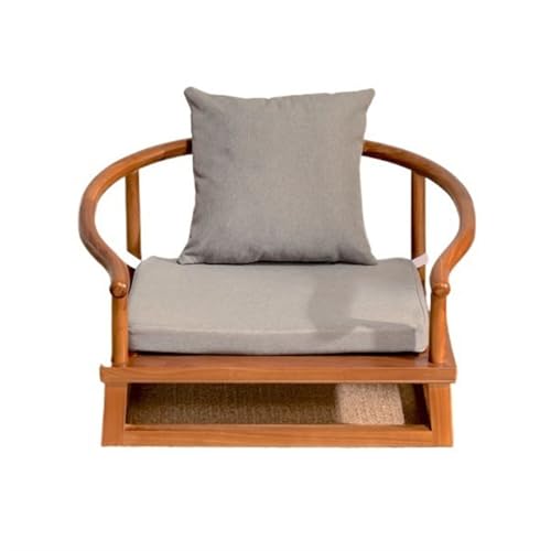 Bodenstuhl Bodenstuhl aus Holz mit Rückenlehne, tragbarer Tatami-Stuhl im japanischen Stil, Akzent-Meditations-Lounge-Stuhl, Gaming-Lazy-Stuhl for das Erkerfenster im Wohnzimmer Meditationsstuhl(Teak