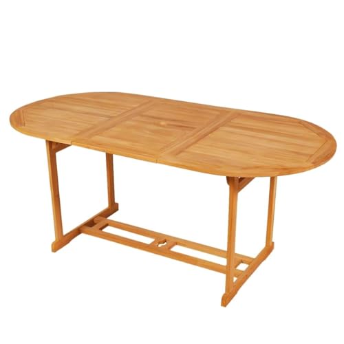 [Produkt: Enshey 9 Stk.]Garten-Set] – Outdoor-M?bel aus massivem Teakholz zum Essen – rustikaler Charme mit Tisch und Stühlen aus Teakholz