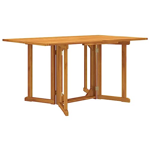 GuyAna Garten-Klapptisch Butterfly 150x90x75 cm Massivholz Teak Tischplatte Wetterfest Stehtisch Holz Garten-Konsolentisch