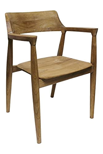 Yiibcio Sessel Freizeit Sofa Stühle Teak Armlehnstuhl massiv antik für Büro, Schlafzimmer, Küche, Wohnzimmer, Eingang