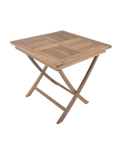 Garden Pleasure Teak Klapptisch CIDORA Tisch Beistelltisch Garten Terrasse Teak, unbehandelt Maße ca.: L80xB80xH75,5cm