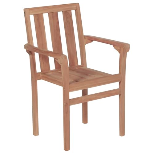 HEFZGDB Gartenstühle 2 STK. mit Schwarzen Kissen Teak Massivholz Balkon Lounge Campingstuhl Gartenstuhl Armlehnstuhl für Terrasse Garten Balkon Parks
