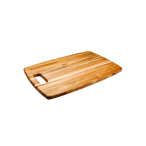 Proteak, 9cm-518 Schneidebrett 46x30,5x1,9cm, Teakholz, braun, 18 X 12 X 0.75