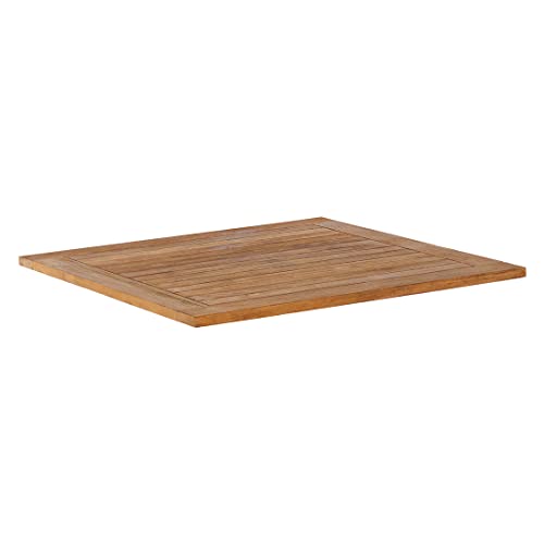 OUTLIV. Tischplatte 80x80 cm in Teak Natur, rustikales Design für Ihren Außenbereich