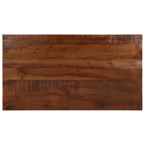Hoopleep Rechteckige Tischplatte 110x60x2,5 cm, Massivholz Altholz, recyceltes Teak, Mangoholz, Kiefer, Buche, vielseitige Holzplatte für Esstisch, Schreibtisch