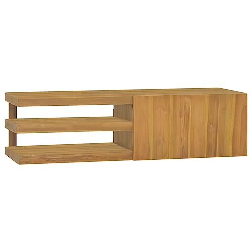 Lauuoeriau Schränke & Aufbewahrung, Aufbewahrungsschränke & Schließfächer, Wandmontage, Badezimmerschrank, 110 x 40 x 30 cm, Massivholz, Teakholz