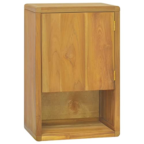 Lauuoeriau Schränke & Aufbewahrung, Aufbewahrungsschränke & Schließfächer, Wandmontierter Badezimmerschrank, 45 x 30 x 70 cm, Massivholz, Teakholz