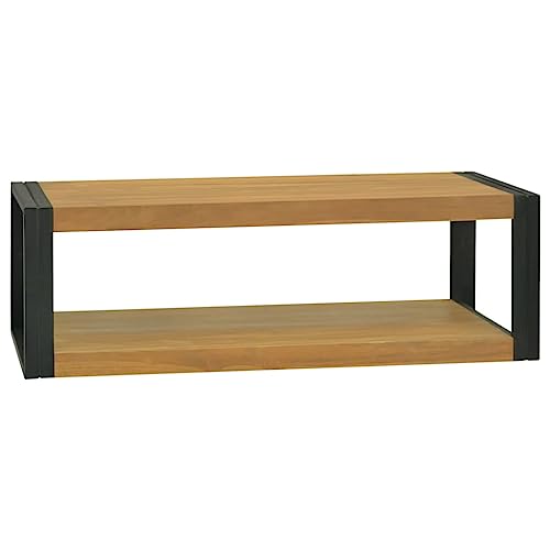 BUKSCYJS Schränke, Sideboards, Schränke mit Türen und Regalen,Wand-Badregal 110x45x35 cm Massivholz Teak