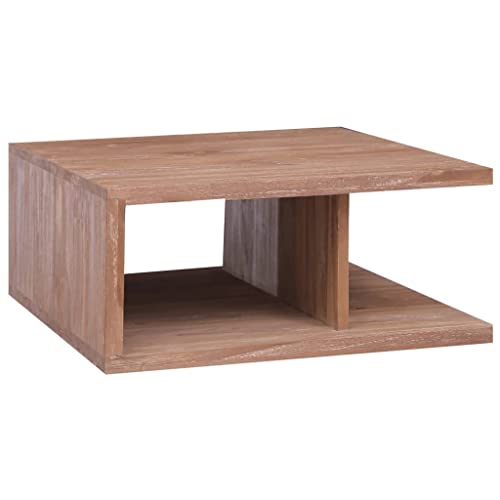 MOBCANT Couchtisch, Beistelltische Betttisch Teetisch Sofa Tisch Geeignet für Teehaus Schlafzimmer Hotel Büro 70 x 70 x 30 cm Massivholz Teak