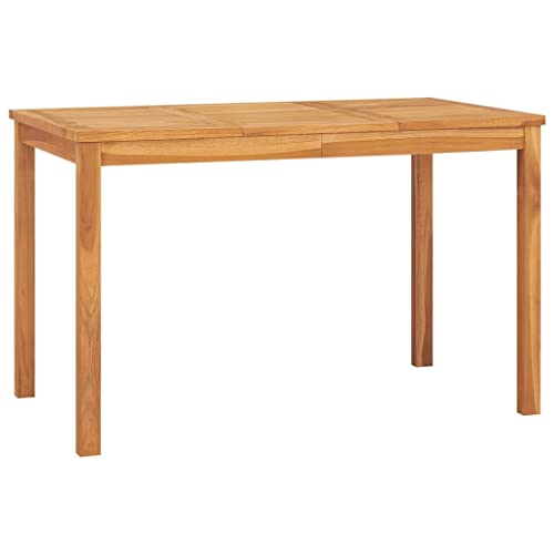BIGBARLEY Gartentisch aus Holz, moderner und langlebiger Outdoor-Tisch, Garden Esstisch 120x70x77 cm Massiv Teakholz