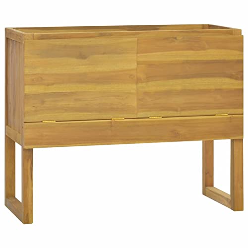 Rantry Badezimmermöbel 90 x 45 x 75 cm aus massivem Teakholz, platzsparend, Schrank für den Außenbereich, Balkon für Wohnzimmer, Büro, Schlafzimmer, Badezimmer