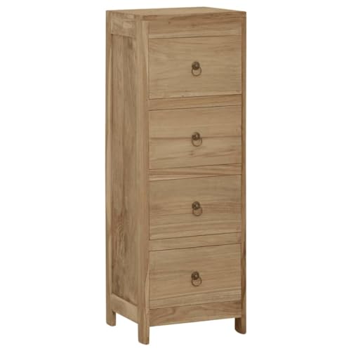 WKIEQACO Schränke & Aufbewahrung, Kommode, Kommode, 30 x 30 x 90 cm, Massivholz, Teakholz