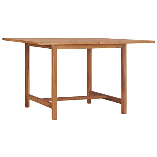 ADWOA Garten-Esstisch 110x110x75 cm Massivholz Teak Board Game Table Dinner Table