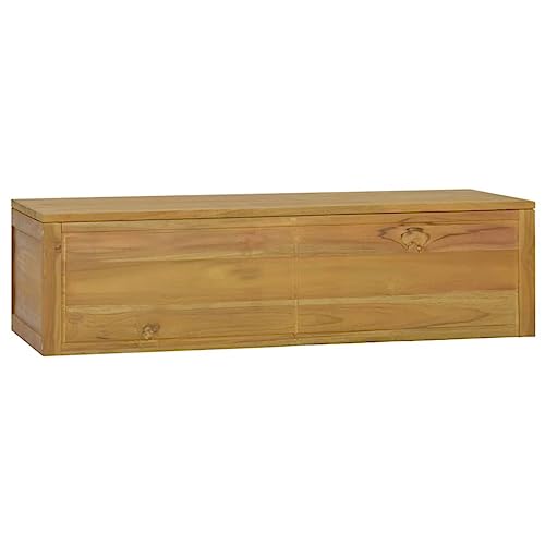 KTHLBRH Schließfach Schubladenschrank Schrank Schlafzimmer Wand-Badschrank 110x45x30 cm Teak Massivholz