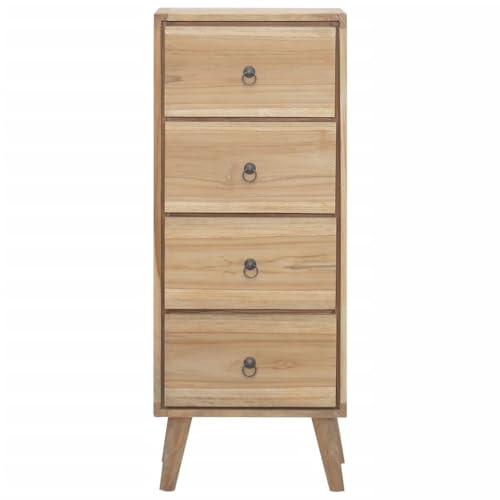 Generico Kangqiling Kommode 40 x 30 x 100 cm aus massivem Teakholz, Braun, 340736