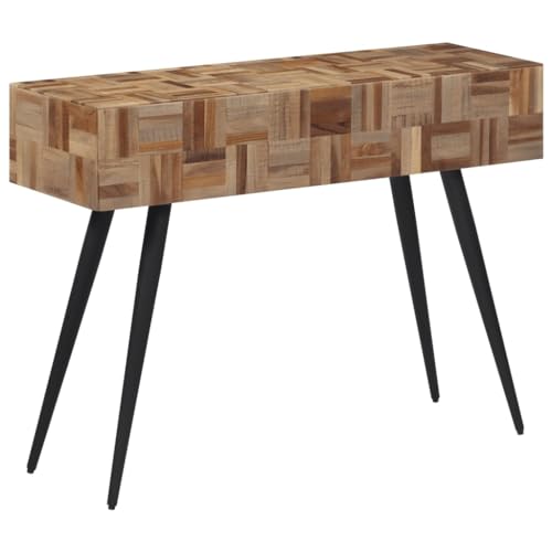 XINCXIN Konsolentisch, beistelltische fürs Wohnzimmer Sideboard Aesthetic Room Decor Sofa Tisch 110x34x80 cm Recyceltes Massivholz Teak