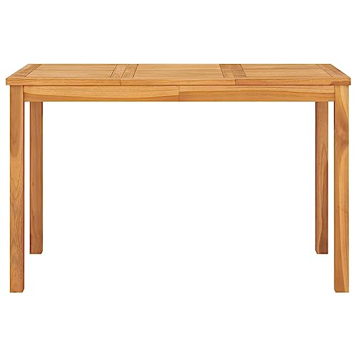 SXJEQOC Coffe Table Campingtisch Gartentisch Bartisch - Garden Esstisch 120x70x77 cm Massiv Teakholz für Campingplatz Outdoor Küche Garten