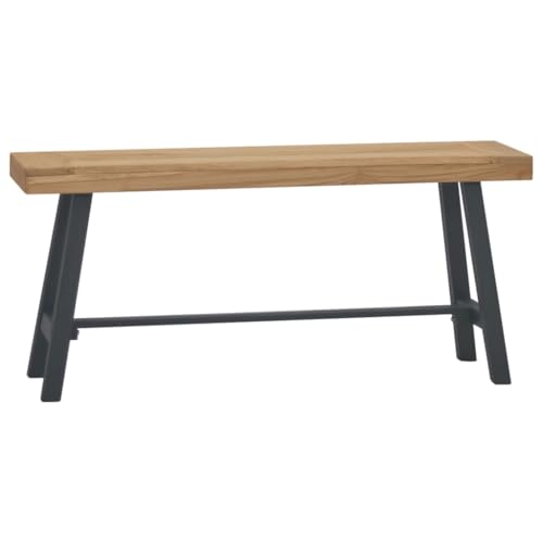 UJCHVHN Artikel-Bank 110 cm Massivholz Teakholz Bänke Küchen- & Essbänke
