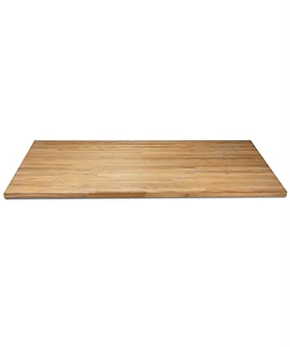 BioMaderas Teak Massivholz Tischplatte 40mm Stärke/Arbeitsplatte/Möbelbauplatte/Regalboden/Zuschnitt/FSC® 100% keilgezinkt