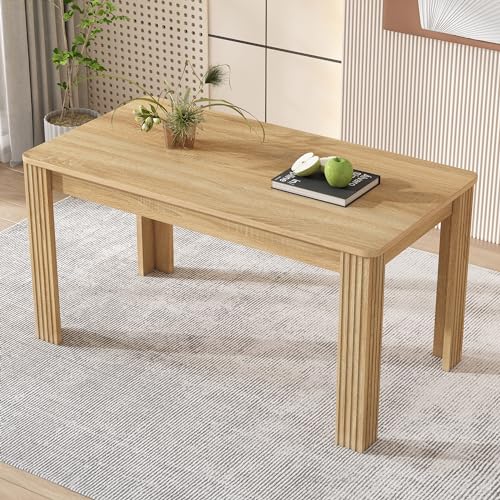 soges Esstisch, 117 cm, rechteckig, Kücheninsel für Wohnzimmer, Esszimmer, Küche, Teak