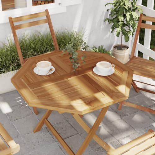 AIJUUKJP Möbelstück Tischplatte 80x80x2,5 cm Achteckig Massivholz Teak