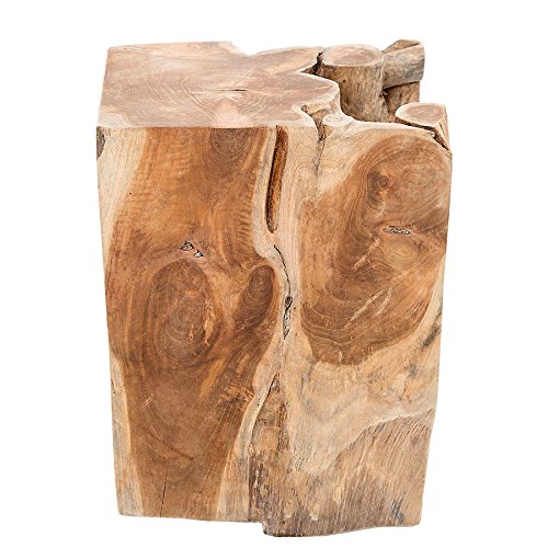 Hocker Wood aus massivem Teakholz, 30x45cm