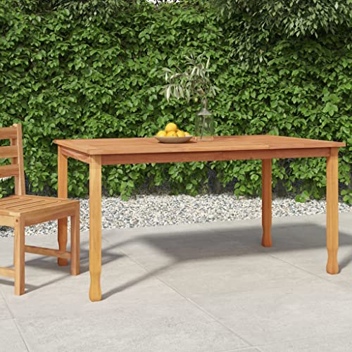 JHQHSM Garten-Esstisch, Gartenmöbel Terrassentisch Outdoor Tisch Balkontisch Gartentisch Geeignet für Bistro Garten Balkon Terrasse 150x90x75 cm Massivholz Teak