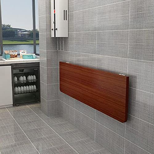 XUAN Holz Klappbar Wandtisch Platzsparender Wandklapptisch Esstisch Bartisch Schreibtisch Schwimmender Werkbank Buffettisch Laptoptisch Für Zuhause Möbel (Color : Teak Color, Size : 90x30cm)