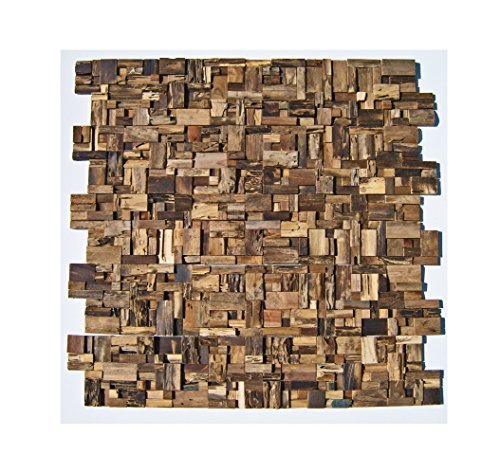 HO-M-005-1 Muster Fliese Teak-Holz Mosaikfliesen Wand-Verblender - Mosaik Fliesen Lager Verkauf Steinmosaik Herne NRW