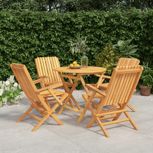 Verderoom 5-TLG. Gartentisch Mit Stühlen, Sitzgruppe Outdoor, Garten Sitzgruppe, Gartenmöbel Set, Gartenmöbel Holz, Massivholz Teak #3