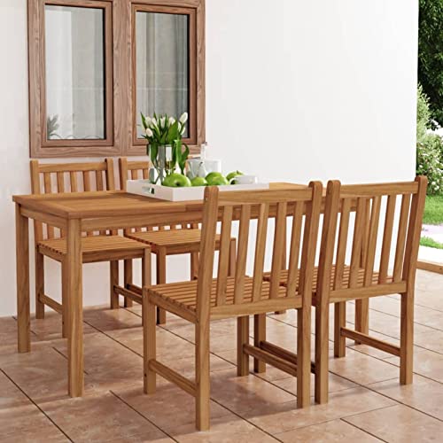 Verderoom 5-TLG. Gartentisch Mit Stühlen, Garten Sitzgruppe, Sitzgruppe Outdoor, Gartenmöbel Set, Gartenmöbel Holz, Massivholz Teak #3