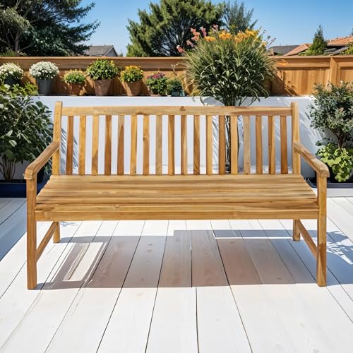 SAM 3-Sitzer Gartenbank Caracas | 150 cm | Teakholz | Massive Holzbank | ideal für den Balkon, Terrasse oder Garten | Pflegeleichte Sitzbank