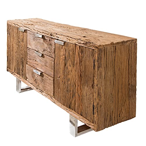 invicta INTERIOR Massives Sideboard Barracuda Teakholz 160cm Kommode Anrichte Kufengestell