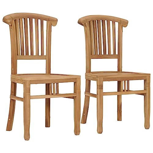 Youuihom Garten-Freizeitstuhl Lounge-Stuhl Stühle für draußen Gartenstühle 2 STK. Massivholz Teak Geeignet für Garten, Hinterhof, Patio, Terrasse, im Freien
