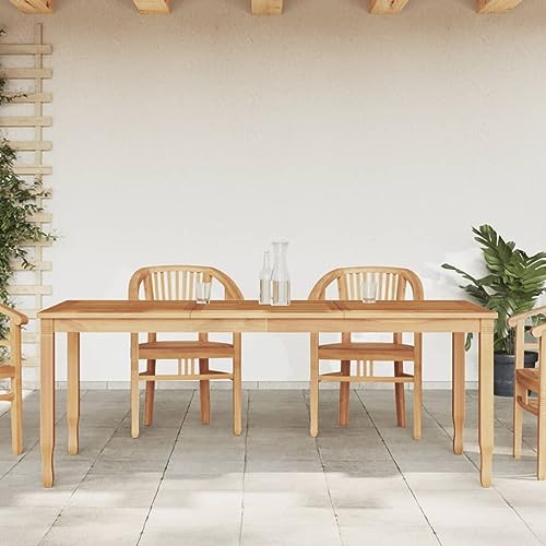 UTSRABFA Lounge Tisch Outdoor Rasen Tische Campingtisch Gartentisch Garten-Esstisch 200x90x75 cm Massivholz Teak Geeignet für Rasenflächen, Außenbereiche, Balkone, Terrassen