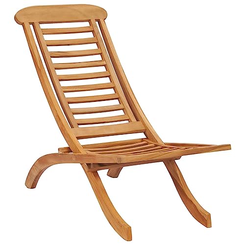 UTSRABFA Stühle für draußen Terrassenstuhl Gartenstühle Esszimmerstühle Gartenstuhl Klappbar 50x90x69 cm Massivholz Teak Geeignet für Garten, Rasen, Strand, Terrasse